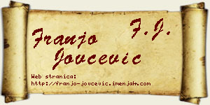Franjo Jovčević vizit kartica